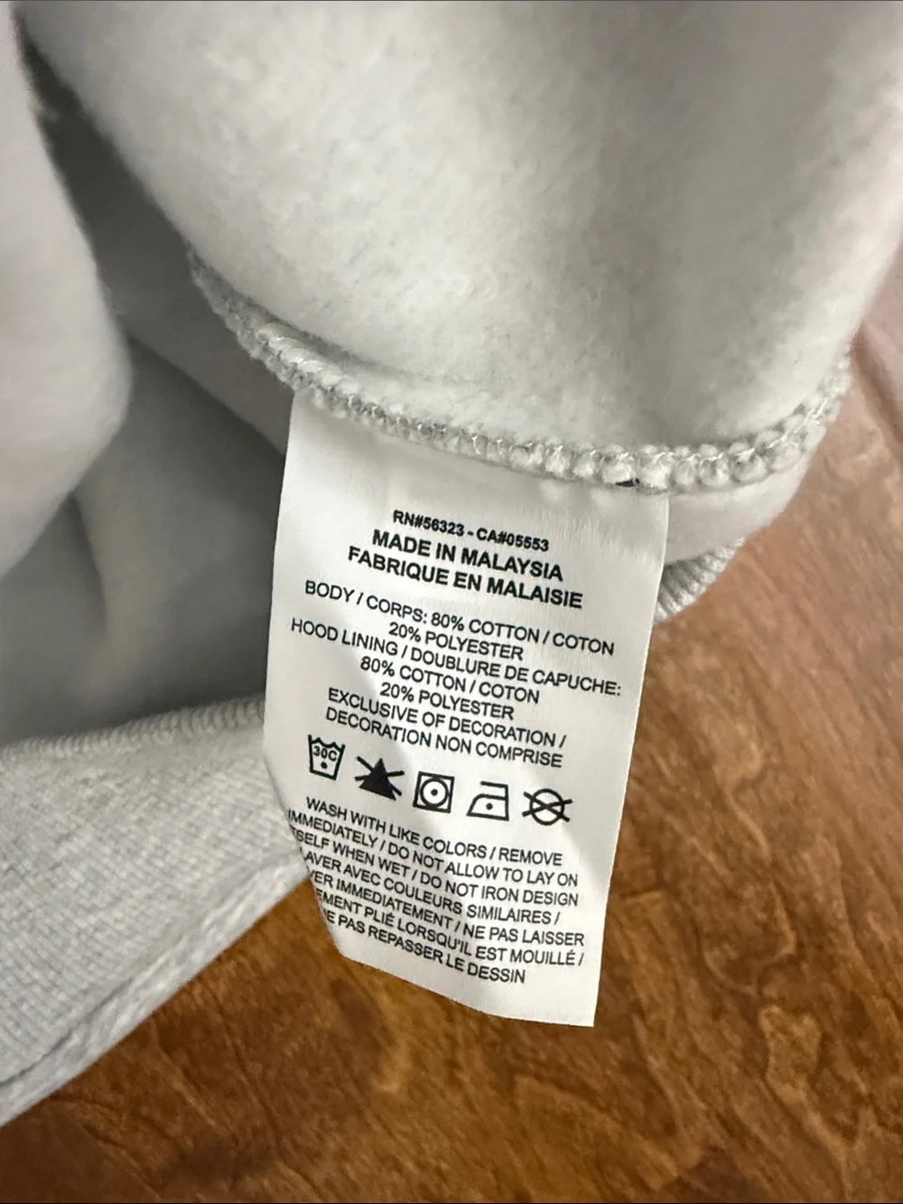 Jordan Gray Pullover Hoodie with Subtle Jumpman